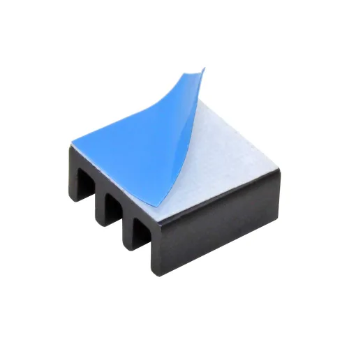 Miniatura 6 de 30 unidades de disipador de calor de aluminio de 0.43 x 0.43 x 0.2 pulgadas con cinta adhesiva conductora térmica para Raspberry Pi, chip