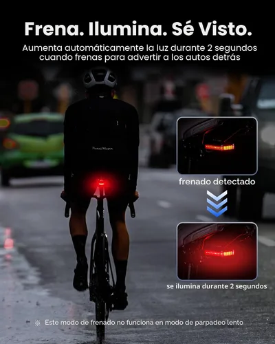 Miniatura 7 de Luz Trasera de Bicicleta Ravemen CL01, Luz Trasera de Bicicleta de Ángulo Amplio de 300° para Conducción Nocturna, Accesorios de Seguridad