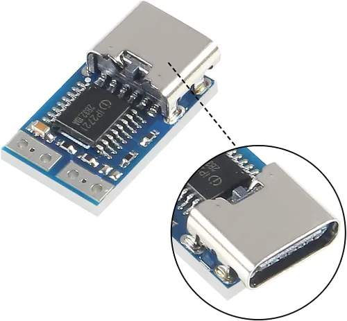 Miniatura 4 de AITRIP 5 unidades PDC004-PD PD Módulo señuelo de señuelo, USB-C PD 12 V CC módulo de disparo de potencia de voltaje fijo 5A Tipo-C entrada hembra