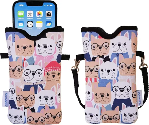 Miniatura 13 de Tainada Funda Estuche Bolsa de Neopreno para Teléfono para Hombres y Mujeres con Correa Cruzada/Cordón para el Cuello para iPhone 17/16/15 Pro Max