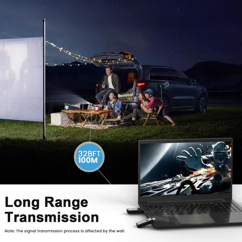 Miniatura 5 de Transmisor y receptor HDMI inalámbrico de 328 pies/328.1 ft, kit de extensor HDMI inalámbrico, Plug & Play, soporte de decodificación 4K 2.4/5G