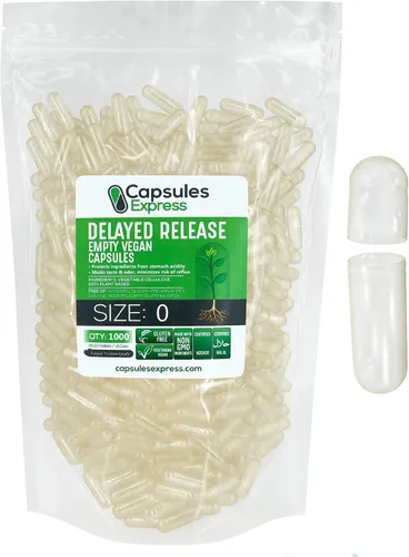Miniatura 14 de XPRS Nutra Tamaño de liberación retardada 3 cápsulas vacías – 1000 cápsulas veganas vacías transparentes – Píldoras vegetarianas – Relleno de Talla 3