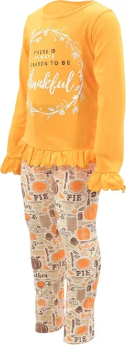 Miniatura 2 de Unique Baby Girls 2 Piece Matching Outfit For Every Holiday Long Sleeve Legging Sets 4