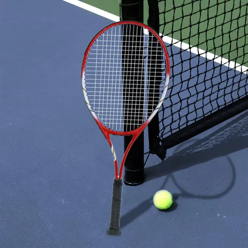 Miniatura 4 de Raquetas de tenis para 2 jugadores recreativas para principiantes, juego de raquetas adultas ligeras preencordadas de 27 pulgadas para mujeres