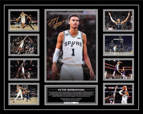 Póster firmado de la superestrella del baloncesto Victor Wembanyama para niños, aficionados, decoración de pared del dormitorio de la habitación,