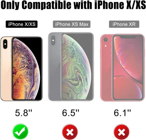 Miniatura 2 de Beasyjoy Funda de metal para iPhone Xs iPhone X/10, resistente al agua, resistente, protección de cuerpo completo, a prueba de golpes, resistente