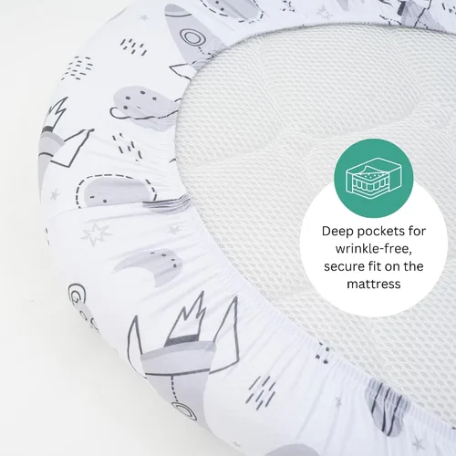 Miniatura 8 de Sábanas de moisés para Mika Micky, Evolur, Larex, Taylengrow Baby, Newton Baby Bedside Sleeper por TansyPanda, 3 piezas, 33 x 20, ultra suaves, Gris