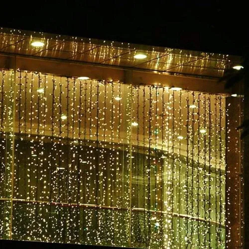 Miniatura 7 de Geanmoki 306 LED Cadena de luces de cortina de ventana para decoración de pared de boda, fiesta, hogar, jardín, dormitorio, interior o exterior