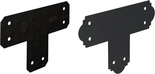 Miniatura 3 de Simpson Strong-Tie APVT6 Outdoor Accents Avant Collection ZMAX, correa en T negra con recubrimiento en polvo para 6x6 (paquete de 8)