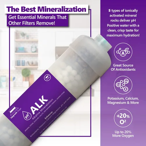 Miniatura 2 de Express Water Reemplazo del filtro de agua alcalino - Mineral, antioxidante, pH+ - 10 pulgadas - Sistema de ósmosis inversa y debajo del fregadero