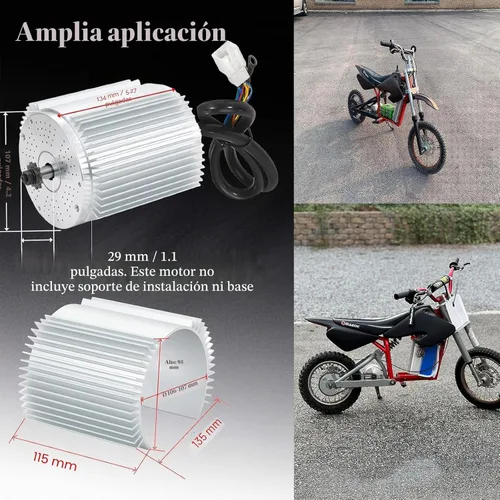 Miniatura 4 de Motor sin escobillas CC 3000W 72V Motor eléctrico de alta potencia Controlador sin escobillas 50A Motor de scooter Go Kart Kit de motor eléctrico