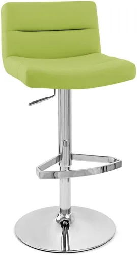 Miniatura 11 de Zuri Muebles enrejado ajustable altura giratoria taburete de bar sin brazos con base cromada - negro