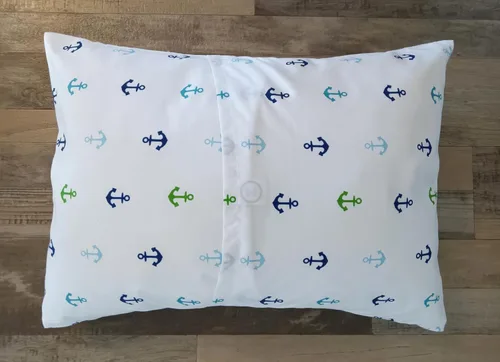 Miniatura 5 de Ella & Max Funda de almohada para niños pequeños. Ancla náutica. Suave y tierno. Se adapta a almohadas de 13 x 18 pulgadas. Fácil de lavar