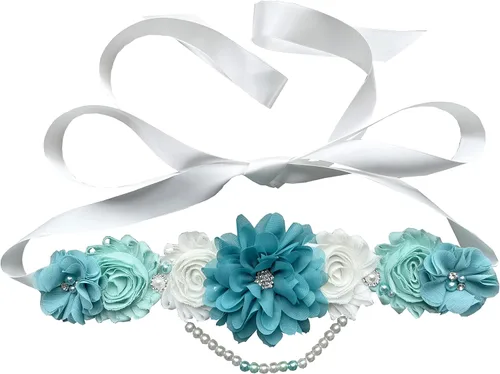 Miniatura 14 de Faja de maternidad de perlas únicas para revelación de género de baby shower