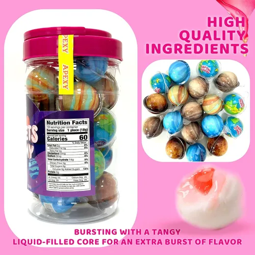 Miniatura 2 de Apexy Mixed Planets - Dulces Gomosos con Centro Líquido Afrutado Sin Grasa, Divertidos y Deliciosos Dulces Temáticos del Espacio Ideales