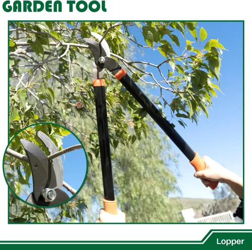 Miniatura 3 de Garden Tools - Juego de 3 tijeras de jardinería con podadora, cortasetos y tijeras de podar, cortador de ramas para árboles, flores, plantas, bonsái