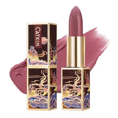 Miniatura 20 de Catkin Lápiz labial semimate hidratante de color de alto impacto infundido con vitamina E y aceite de aguacate, textura suave y sedosa, acabado mate