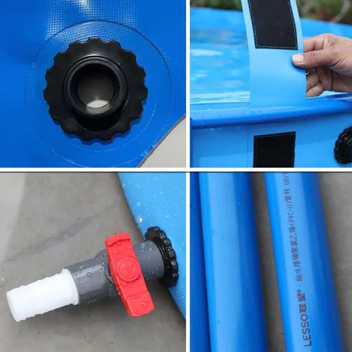 Miniatura 6 de Piscina sobre el suelo, piscina redonda de lona para estanque de peces con soporte, acuario plegable grande, piscina infantil para cría de koi