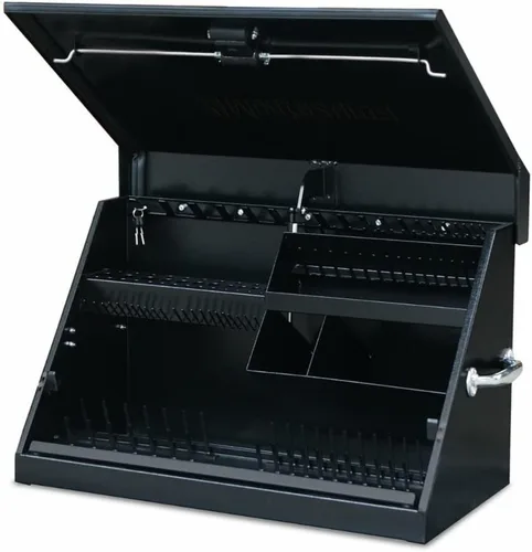 Montezuma – ME300B – Cofre de herramientas portátil TRIÁNGULO de 30 pulgadas – Diseño de varios niveles – Construcción de calibre 16 – Cofre de