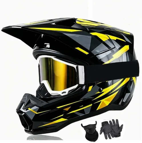Miniatura 7 de Casco de motocross para adultos, motocicleta, BMX, ATV, todoterreno, casco de bicicleta de montaña ajustable, visera solar aprobada por puntos