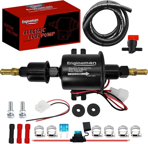 Kit de bomba de combustible eléctrica universal de 12 V 3-6 PSI de baja presión con filtro de combustible de 6.56 pies 5/16 pulgadas ID de repuesto