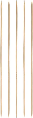 Miniatura 30 de Harfington - 5 piezas de agujas de tejer de bambú de doble punta, tamaño US 1 (2.25 mm), carbonizadas, 7.9 pulgadas (20 cm) rectas para tejer a