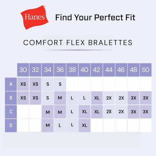 Miniatura 6 de Hanes Bralette de espalda cruzada para mujer, parte superior de algodón con espalda en T, paquete de 3