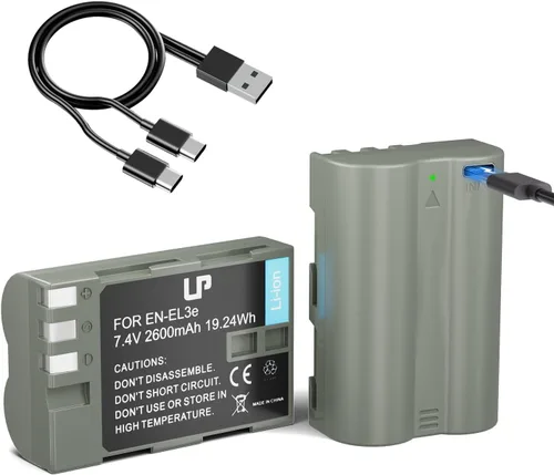 Miniatura 10 de LP EN-EL3e Paquete de cargador de batería, repuesto para Nikon EN EL3e, EL3, EL3a, MH-18, MH-18a, MH-19, compatible con Nikon D700, D300s, D300