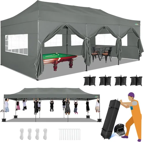 Miniatura 147 de COBIZI Tienda de campaña desplegable de 6.6 x 6.6 pies, toldo resistente, fácil de instalar, impermeable, para exteriores, fiestas, playa, jardín