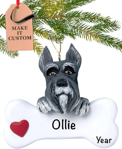 Miniatura 44 de Adorno personalizado de hueso de perro Doberman Pinscher 2025 Personalización gratuita las 24 horas Adornos de Navidad de la primera Navidad