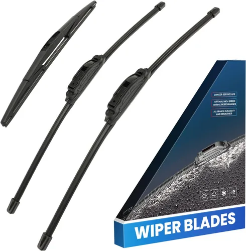 KAX [Fácil instalación y visibilidad de conducción superior] Limpiaparabrisas prémium de 24 + 21 pulgadas + 14 limpiaparabrisas prémium para todas