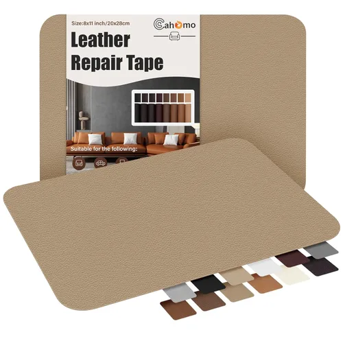 Miniatura 31 de Cahomo - Cinta de parches autoadhesivos para reparación de cuero para sofás - 8x11 pulgadas, kit de reparación de vinilo y cuero para muebles, Café