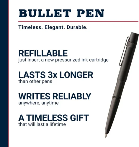 Miniatura 2 de Fisher Bolígrafo Espacial Bullet, Tapa Plana X-Mark, Negro Mate, Bolígrafo, Tinta Negra, Clip de Bolsillo