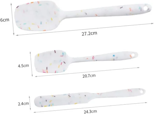Miniatura 2 de ARTIBETTER Herramienta de silicona para hornear, espátulas resistentes al calor para cocina, raspar y mezclar, utensilios antiadherentes flexibles