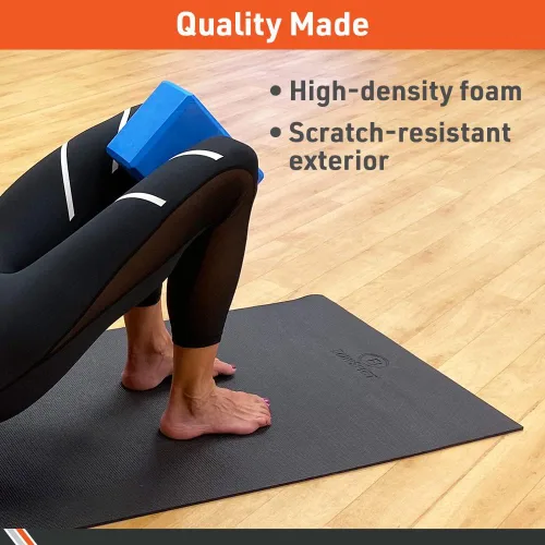 Miniatura 5 de Body Sport Bloque de yoga, morado, 4 x 6 x 9 pulgadas, bloques de espuma para yoga y pilates, bloques de yoga de espuma de alta densidad, bloque