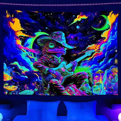 Miniatura 11 de Sanzugh Divertido tapiz alienígena de astronauta espacial para hombres y chicos, genial universo trippy planeta, tapices artísticos para colgar