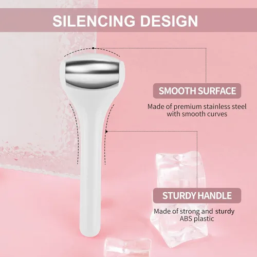 Miniatura 4 de MAANGE Mini Rodillos para Ojos y Cara para Masaje de Ojos, Rodillo de Hielo de Acero Inoxidable para Alivio de Hinchazón y Migraña, Rodillo Facial
