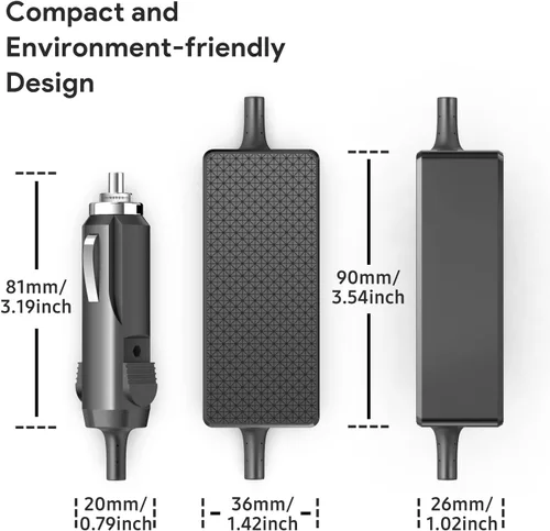 Miniatura 5 de KFD Cargador de coche 15V 6.33A 12V-24V DC Adaptador compatible con Microsoft Surface Book 3 2 1 Surface Go 1 2 3 4 Surface Laptop 7 6 5 4 3 2 1 Go