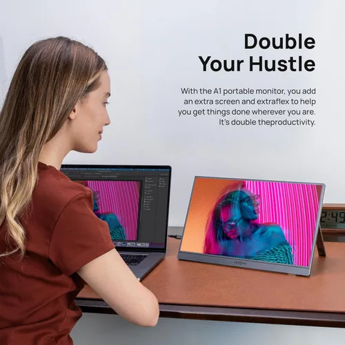 Miniatura 5 de ARZOPA Monitor portátil de 15.6 pulgadas FHD 1080P – Monitor portátil ultradelgado para laptop con soporte – Pantalla IPS para PC, MAC, teléfono