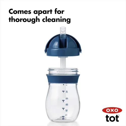 Miniatura 6 de OXO Tot Transitions - Vaso con pajita, 9 onzas, color azul marino