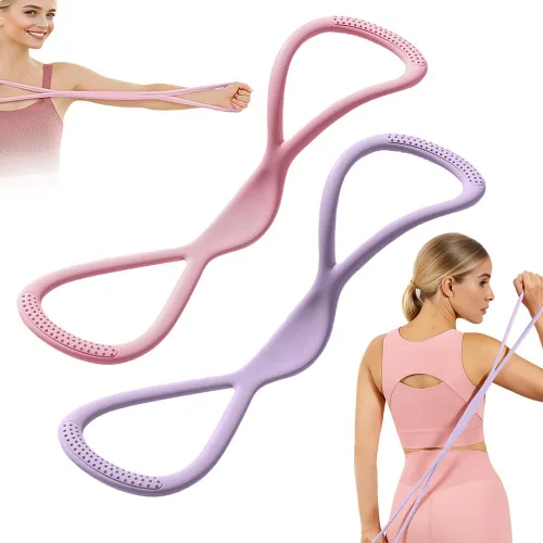 Miniatura 9 de Bandas de resistencia, 2025 nueva figura 8 bandas de resistencia para mujeres y hombres, bandas de ejercicio con asas para entrenamiento, brazo
