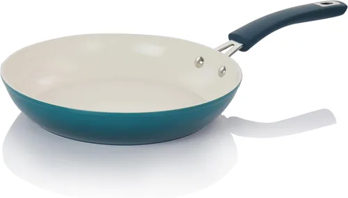 Miniatura 4 de Oster Corbett - Juego de 8 utensilios de cocina de aluminio forjado verde azulado degradado con cerámica antiadherente – Base de inducción – Mango