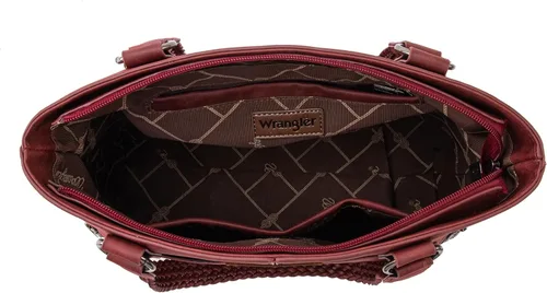 Miniatura 4 de Wrangler Bolso de mano desgastado para mujer, bolso occidental con múltiples bolsillos, bolso de mano y bolso de hombro