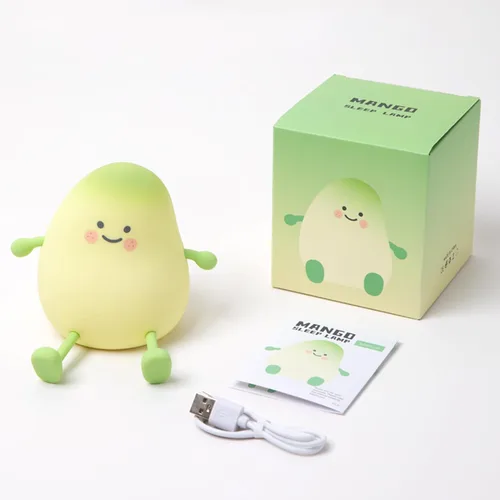 Miniatura 6 de Linda luz nocturna para niños, lámpara de sueño de mango, luz cálida, decoración de dormitorio, luz nocturna de silicona, luces nocturnas de bebé
