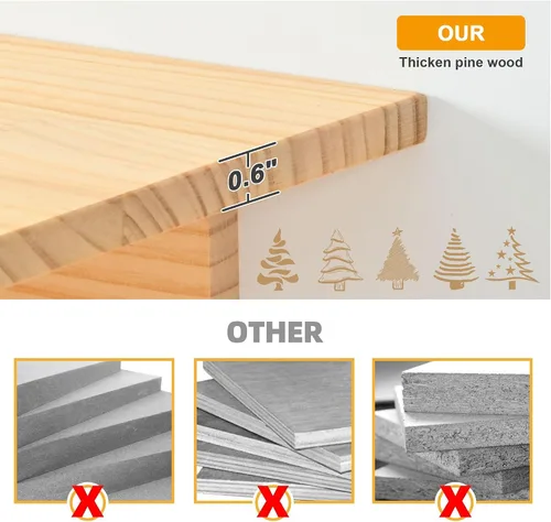 Miniatura 7 de PETKABOO - Muebles de pared para gatos, muebles de pared de pino para gatos, estantes de escalada con escalador, condominio, poste rascador