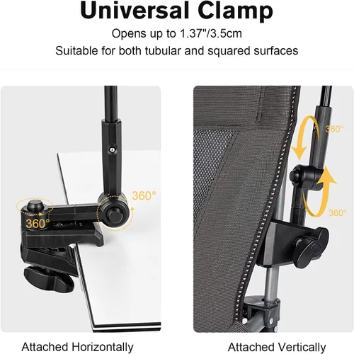 Miniatura 3 de G4Free Sombrilla ajustable UPF 50+ XL con abrazadera universal, protección UV, sombrilla para silla de playa, cochecito, silla de ruedas, carrito