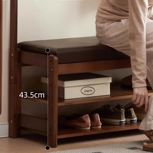 Miniatura 8 de 3in 1 Entryway Organizer with Coat Hooks and Shoe Storage Bench, Freestanding Coat Rack Space-Saving Solution for Mudroom, Foyer, and Home