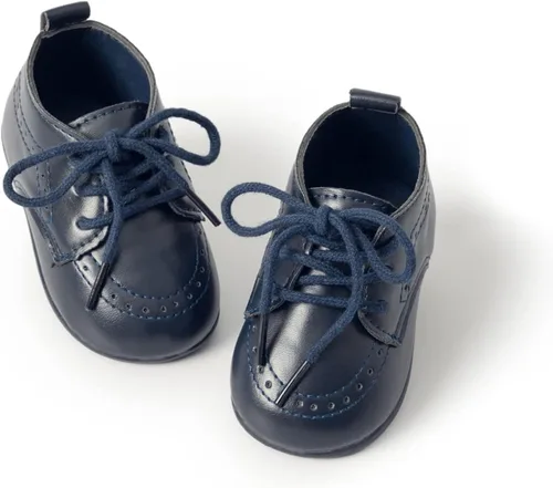 ohsofy Zapatos Oxford de piel sintética, mocasines de goma y suela suave, zapatos de vestir de boda, zapatos de bebé para caminar