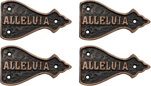 Miniatura 45 de Adonai Hardware Alleluia - Bisagras delanteras de hierro fundido antiguo (3.2 pulgadas x 10 unidades, negro mate) para puertas de granero, puertas