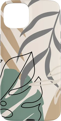 Miniatura 9 de Funda abstracta minimalista exótica para iPhone 13 Pro Tropical Botanical Beige Brown